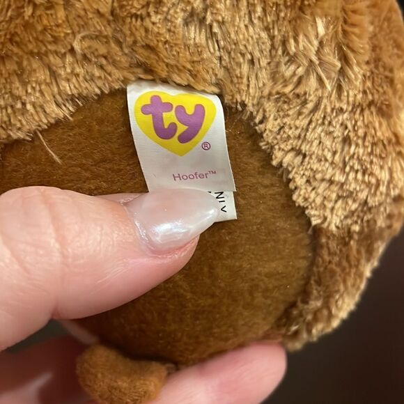 Ty Beanie Ballz 2011 Hoofer the Round Reindeer Excellent Condition NWT 5” - Picture 9 of 10